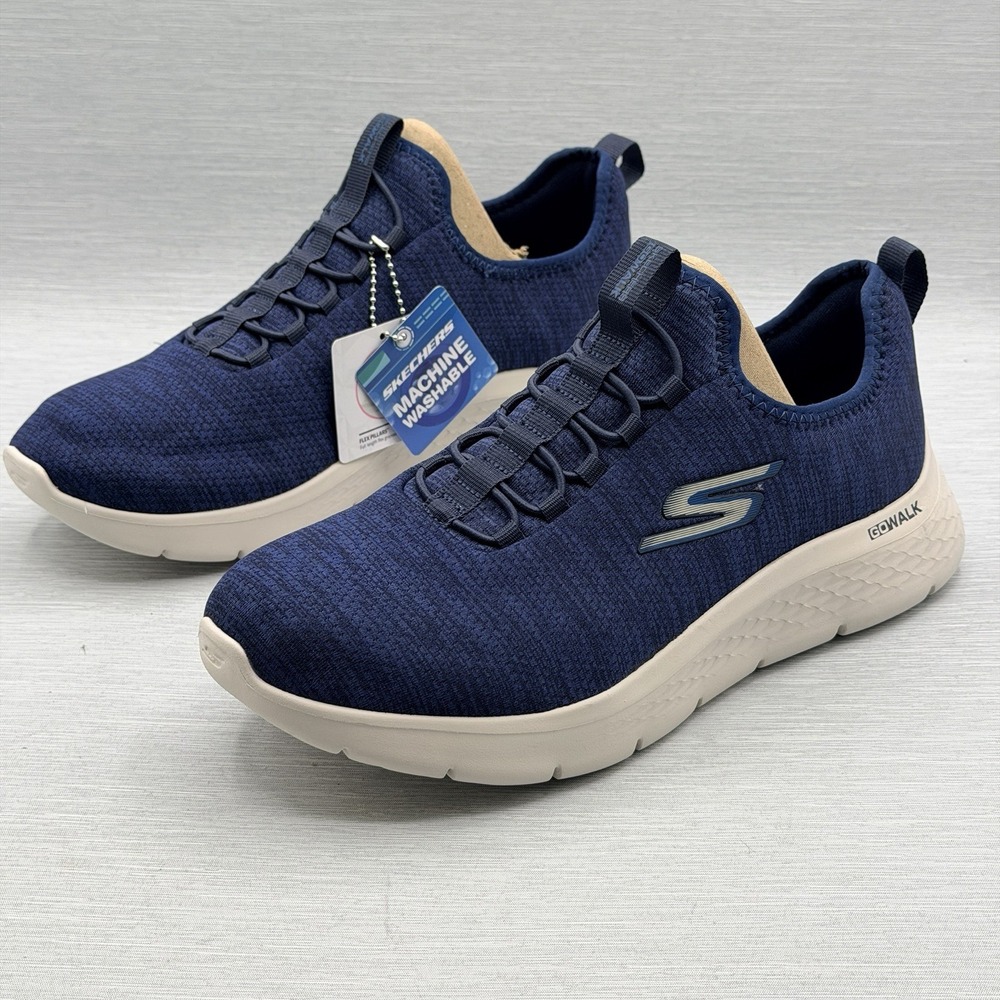 Skechers Men's 9 Extra Wide Blue Walking Shoes Slip On GOwalk Flex Ultra 216484